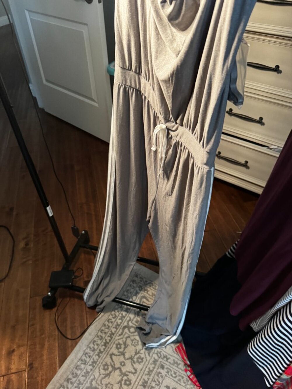 Derek Heart Gray Athleisure Jogger Jumpsuit (1X) NWT - Picture 2 of 5